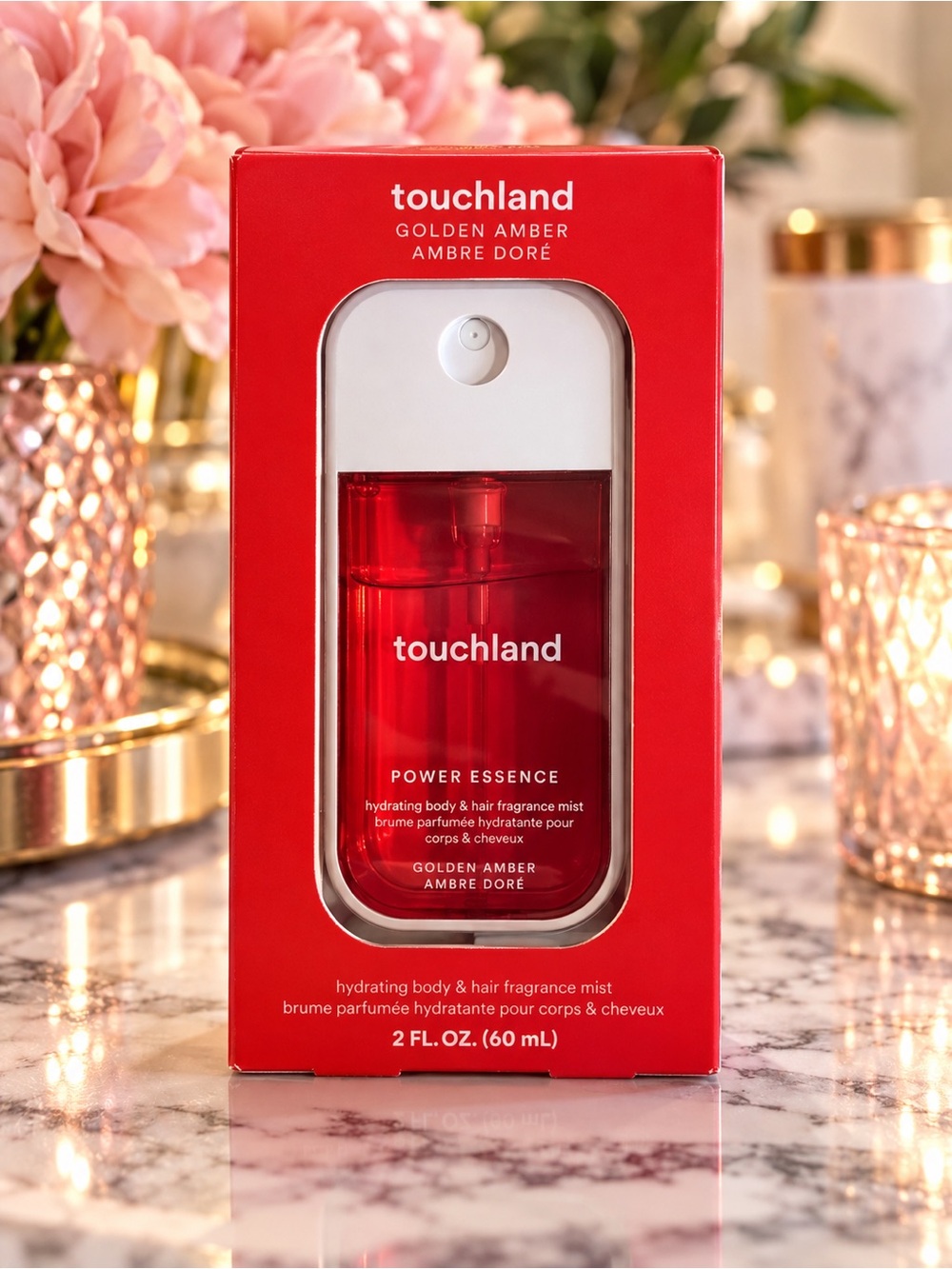 Touchland Golden Amber Power Essence Body & Hair Fragrance Mist 2 oz